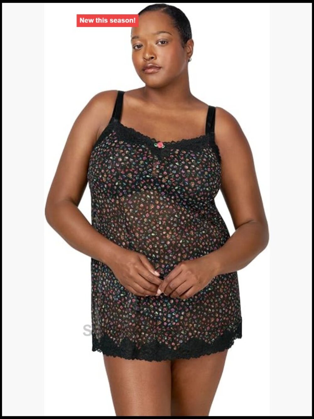 Sheer Mesh Chemise Nightgown Flowy Lingerie Sleepwear